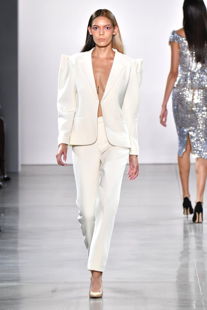 A White Suit From the Aliétte by Jason Rembert Runway at New York Fashion Week