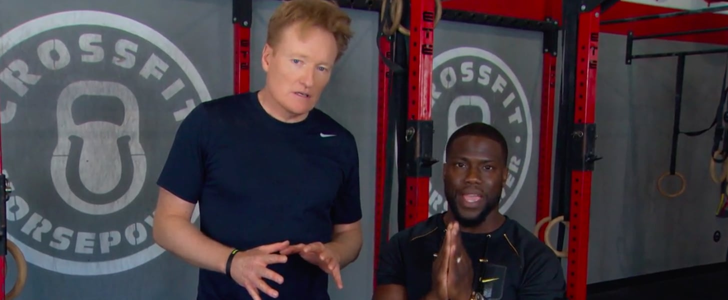 Kevin Hart Workout With Conan O'Brien PS Fitness