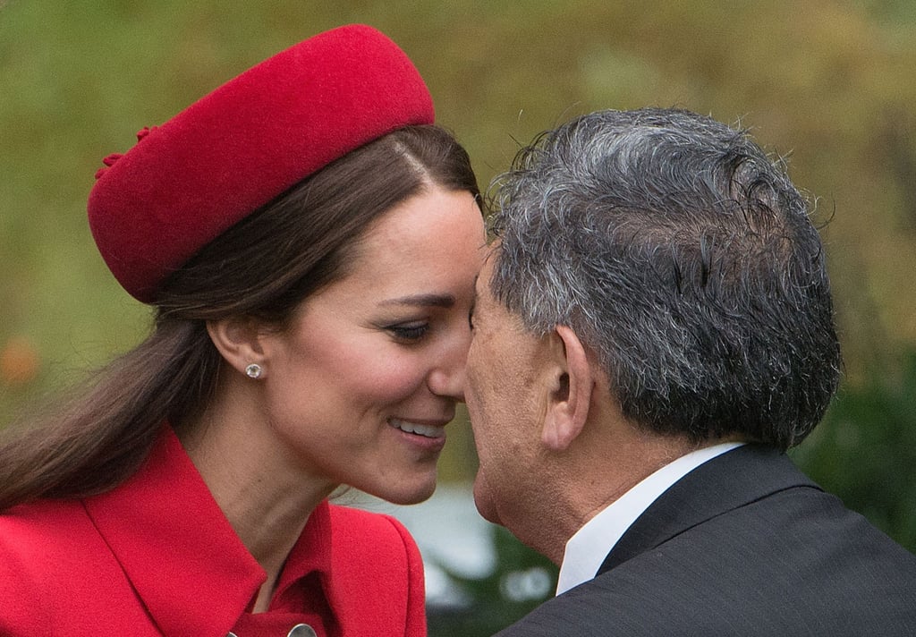 And tackled the tricky Maori kissing tradition.