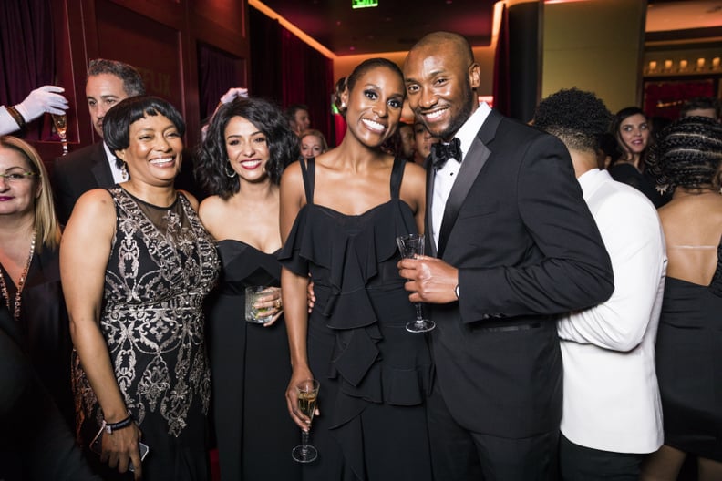 Issa Rae and Louis Diame at the 2018 Netflix Golden Globe Awards Afterparty