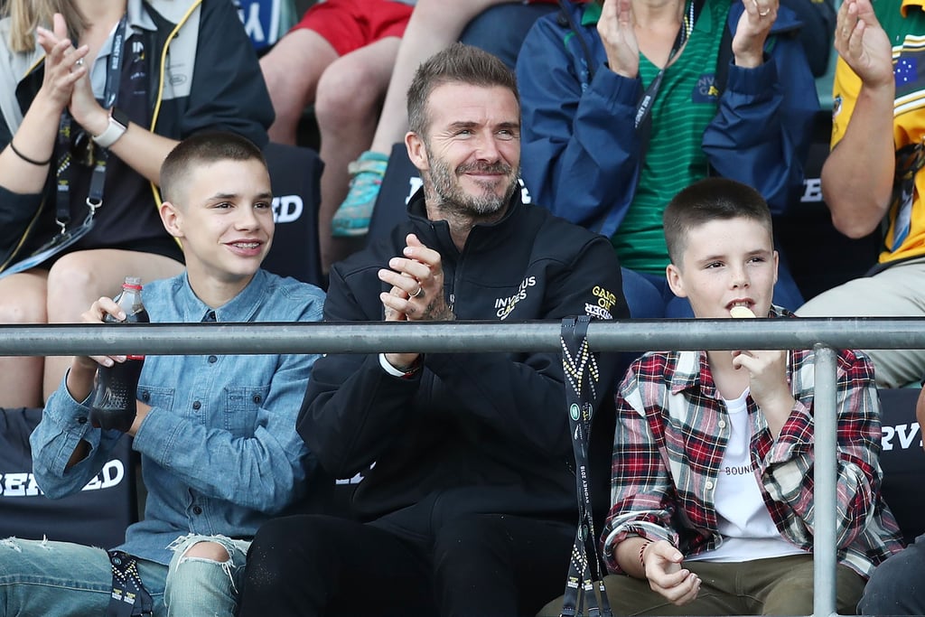 David Beckham With Romeo and Cruz at the 2018 Invictus Games