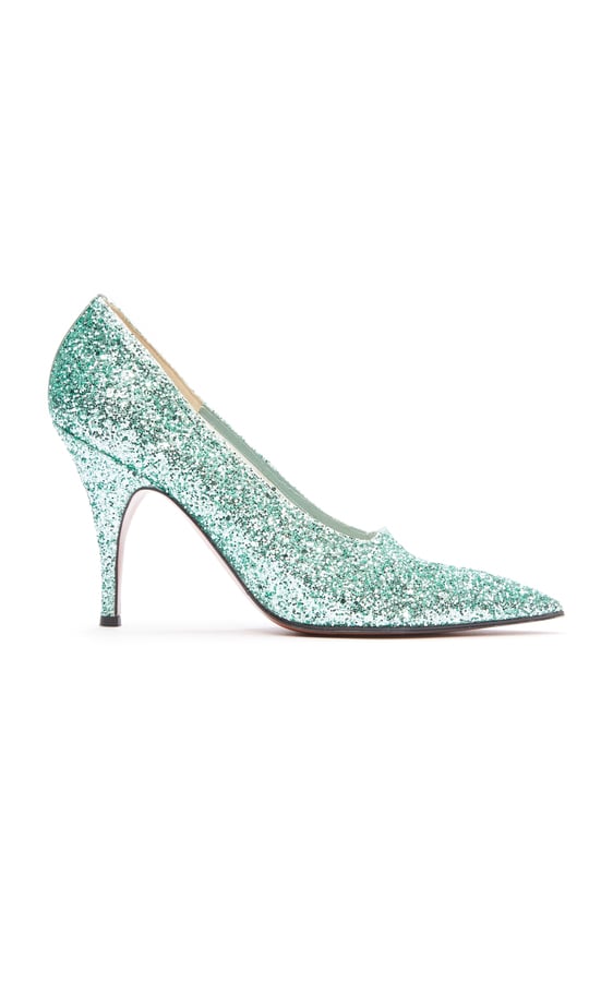 Victoria Beckham Dorothy Glitter Pump in Mint