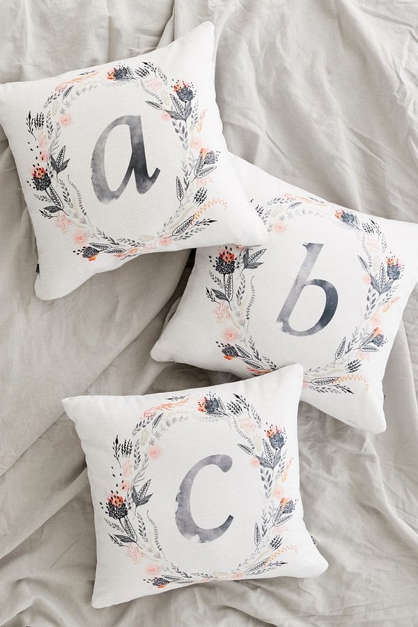 Iveta Abolina For Deny Pink Summer Monogram Pillow ($44)