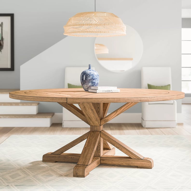 A Rustic Round Farmhouse Table