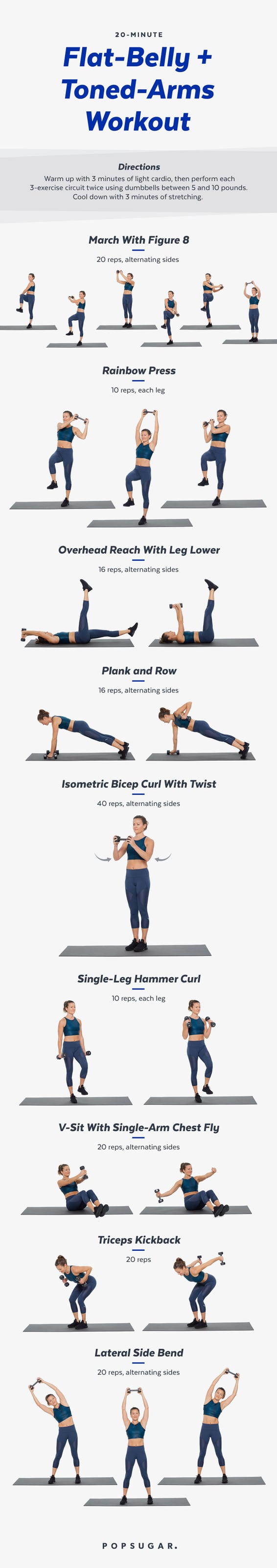 20-Minute Flat-Belly and Toned-Arms Workout