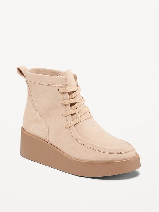Old Navy Faux Suede Wedge Boot