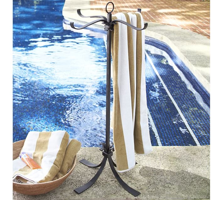 Bronze Pool Storage Towel Valet