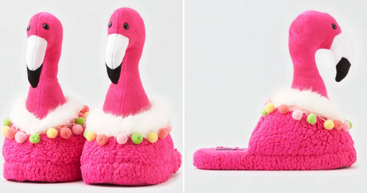 These Pink Flamingo Slippers From AE Are So Over the Top