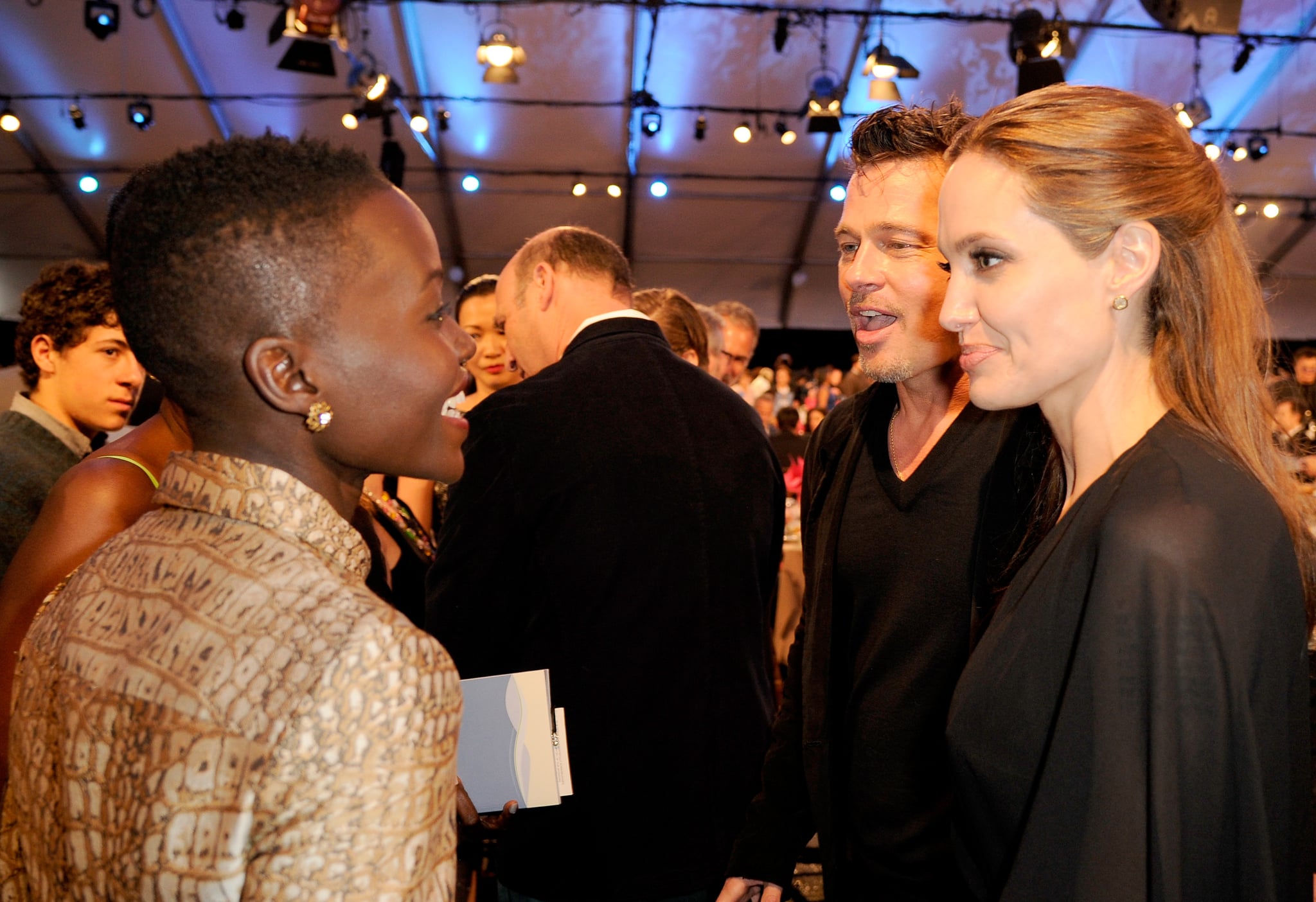 Lupita Nyong O Had A Smiley Chat With Brad Pitt And Angelina Jolie The Very Best Snaps From All Of Award Season Popsugar Celebrity Photo 11 Lupita Nyong O Had A Smiley Chat With Brad Pitt And Angelina Jolie The Very Best Snaps From All Of Award Season Popsugar Celebrity Photo 11