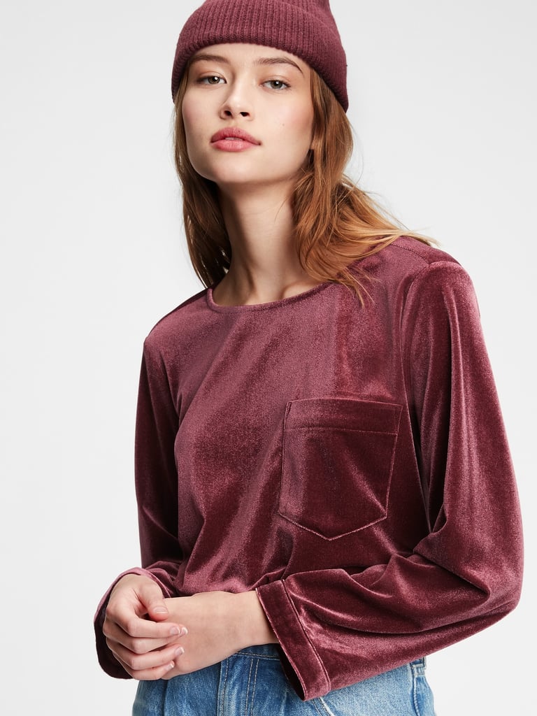 Gap Velvet Pocket T-Shirt