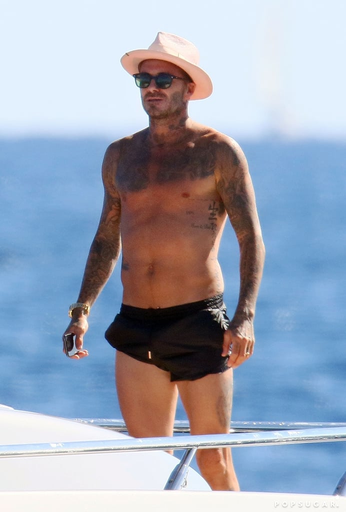 David and Victoria Beckham on Vacation in France 2018