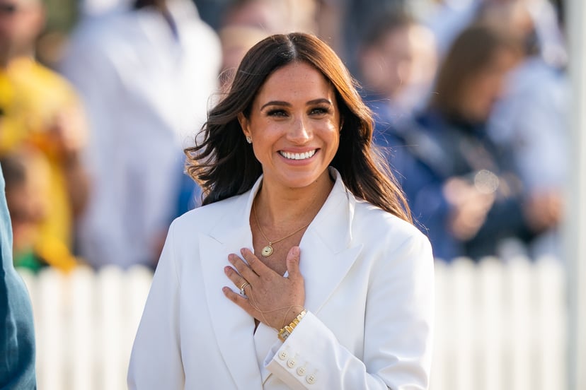The Duchess of Sussex attending a reception, hosted by the City of The Hague and the Dutch Ministry of Defence, celebrating the forthcoming Invictus Games, at Nations Home, Invictus Games Park (Zuiderpark), in The Hague. Picture date: Friday April 15, 202