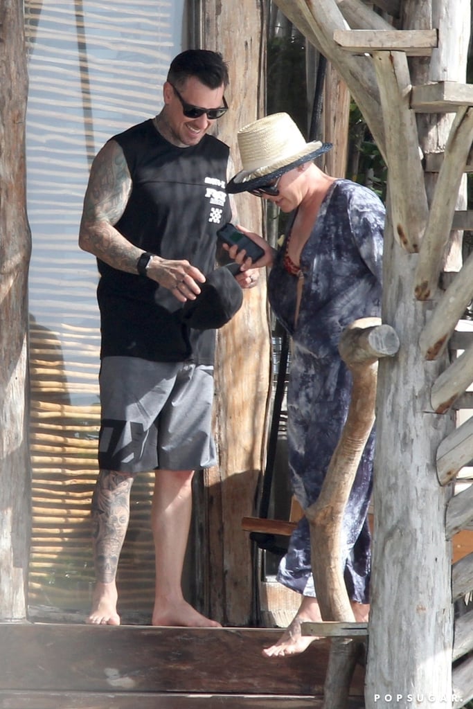 Pink and Carey Hart at the Beach in Mexico February 2019