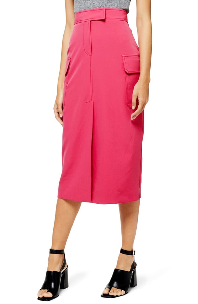 Topshop Utility Midi Skirt