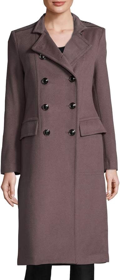 Badgley Mischka Women's Trinity Wool Epaulette Coat ($185, originally $525)