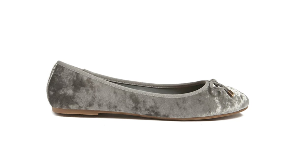 crushed velvet flats