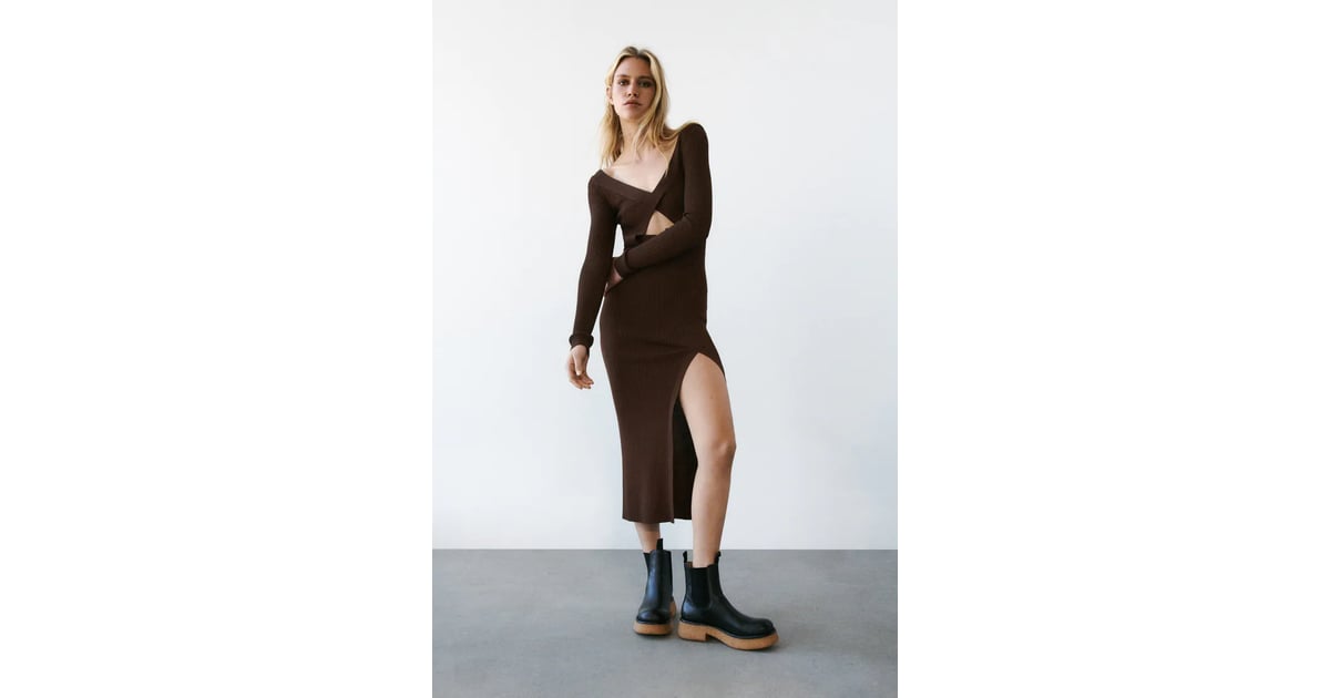 Zara Cut Out Knit Dress The Best Knit Dresses For the Holidays and