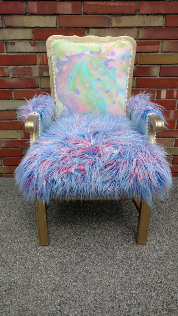 Unicorn Accent Chair ($811) | Unicorn Products on Etsy | POPSUGAR