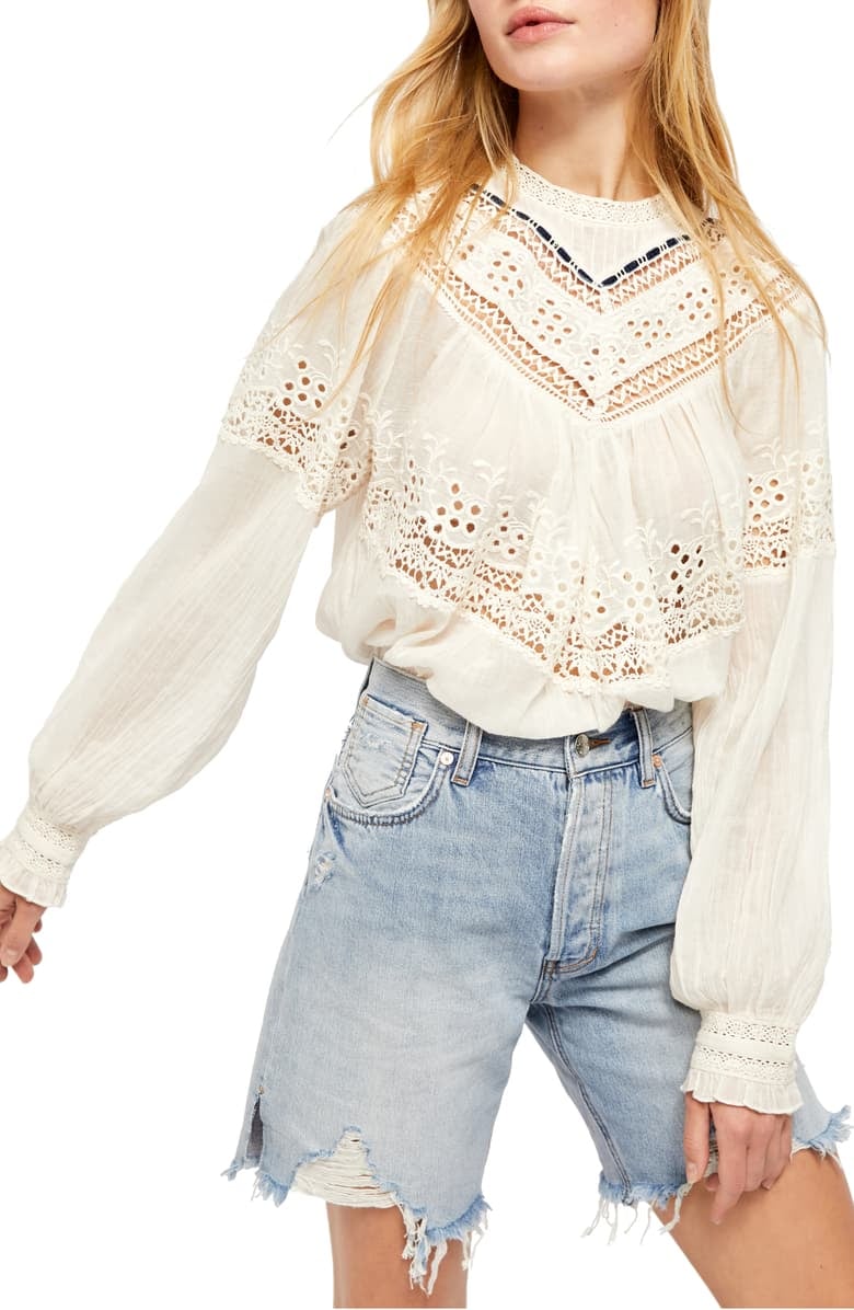 Free People Abigail Victorian Top