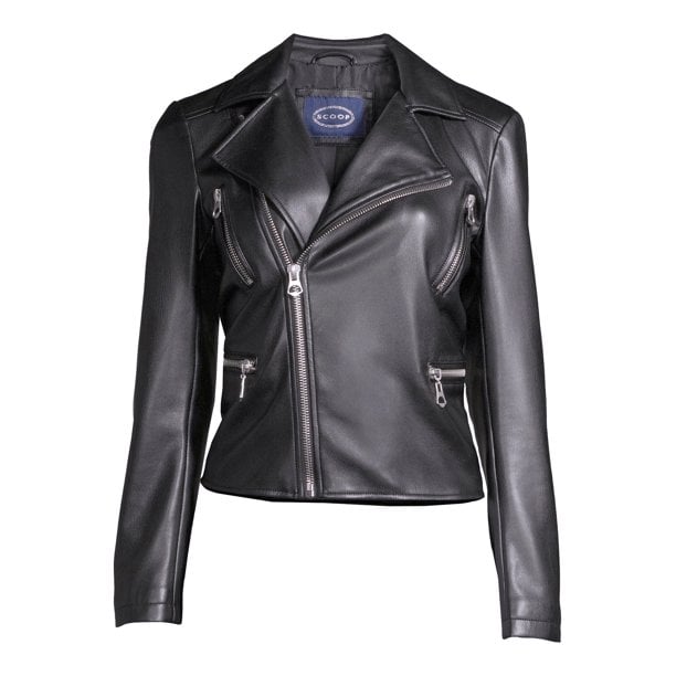 Scoop Women's Faux Leather Moto Jacket