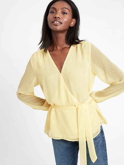 Banana Republic Chiffon Wrap Top