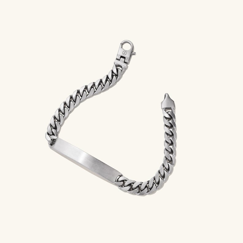A Chain Link Bracelet: Mejuri Engravable ID Bracelet
