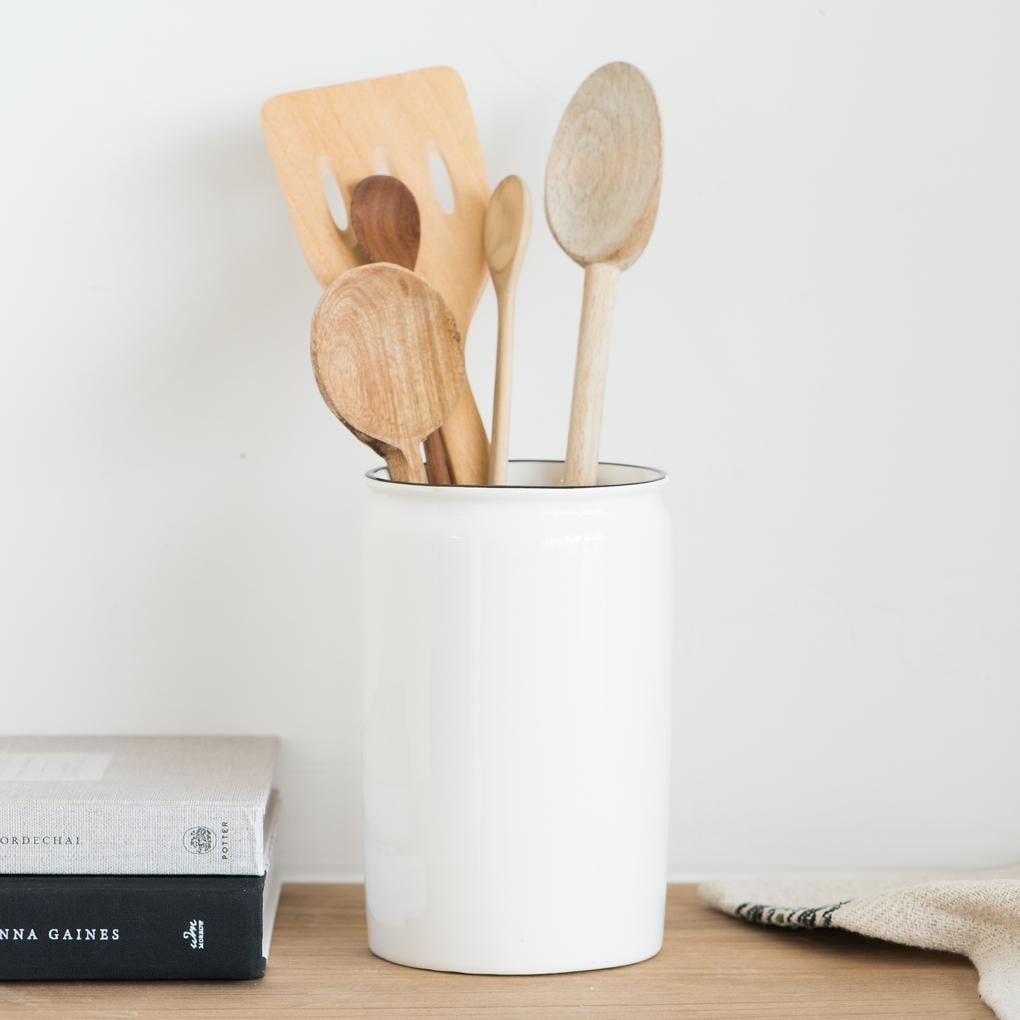 Ceramic Black Rim Utensil Holder Magnolia Home Fall 2019 Collection Popsugar Home Australia Photo 41