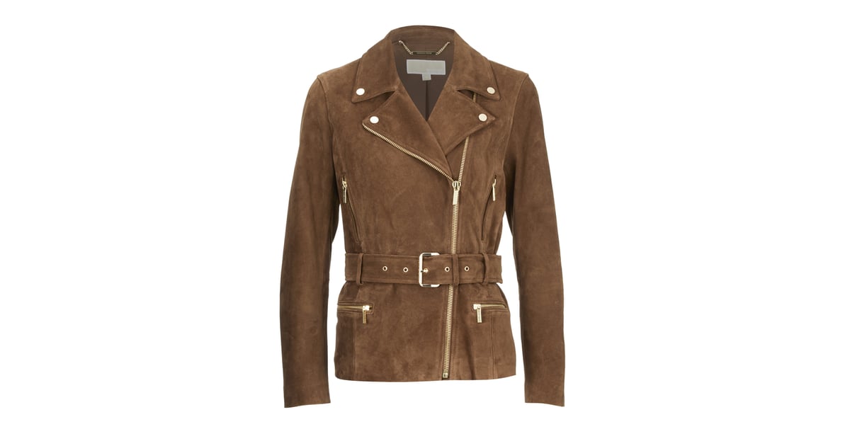 Michael Kors Women's Belted Suede Jacket in Caramel ($614) | Fashion ...