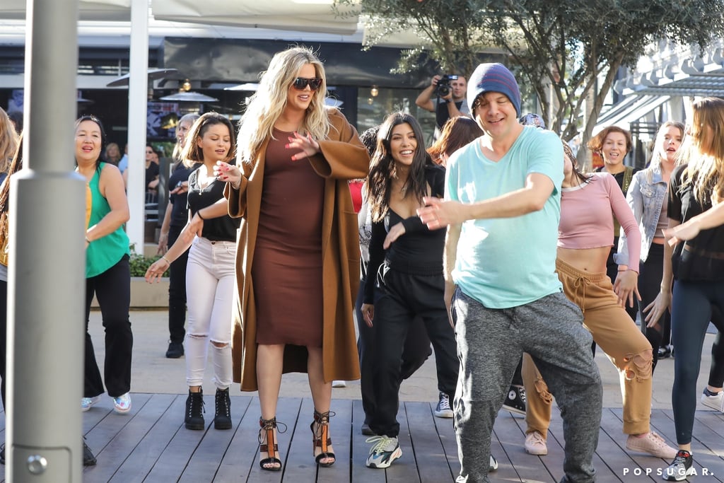 Kim, Kourtney, and Khloe Kardashian Flash Mob Pictures 2018