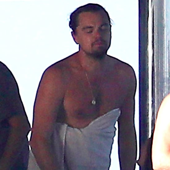 Leonardo DiCaprio Wearing Beach Towel St.-Tropez July 2017