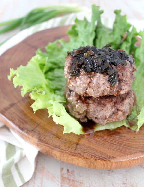 Whole30 Hamburgers with Sesame Scallion Sauce