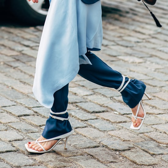 Wearing Ankle Strap Heels Over Pants Is the New Trend 2019