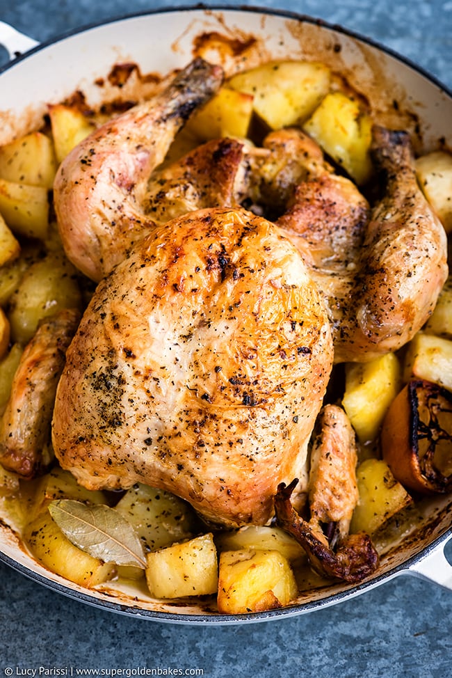 1-Pot Greek Oven-Roasted Chicken and Potatoes
