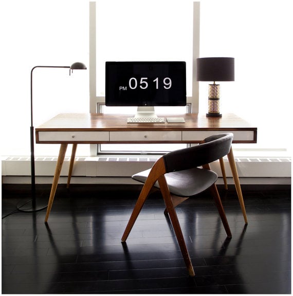 Desk with cord management Gadgets For Small Spaces POPSUGAR Tech