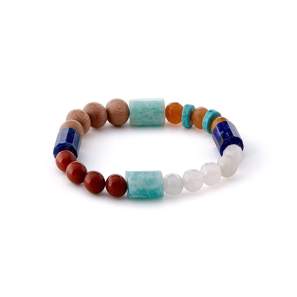 Rose Quartz and Wood Essential Oil Bracelet
