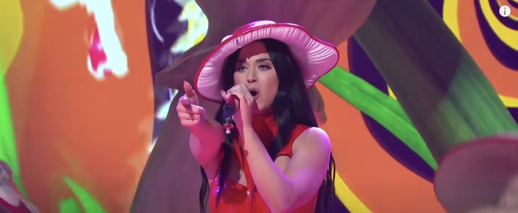 Katy Perry Brought Giant Dancing Mushrooms to the "SNL" Stage