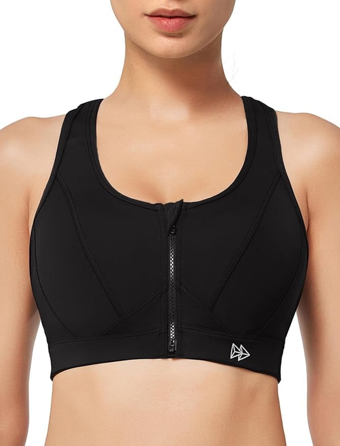 Yvette Zip Front Sports Bra