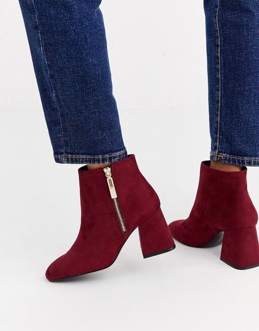 Stradivarius Zip Side Heeled Boots