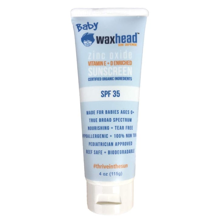 Waxhead Sun Defense Baby Zinc Oxide Sunscreen Lotion, SPF 35 The Best and Safest Sunscreens