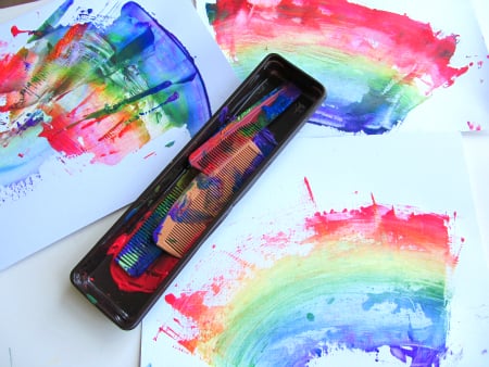 Comb Painted Rainbows 250 Easy Fun Ways To Get Crafty With Your