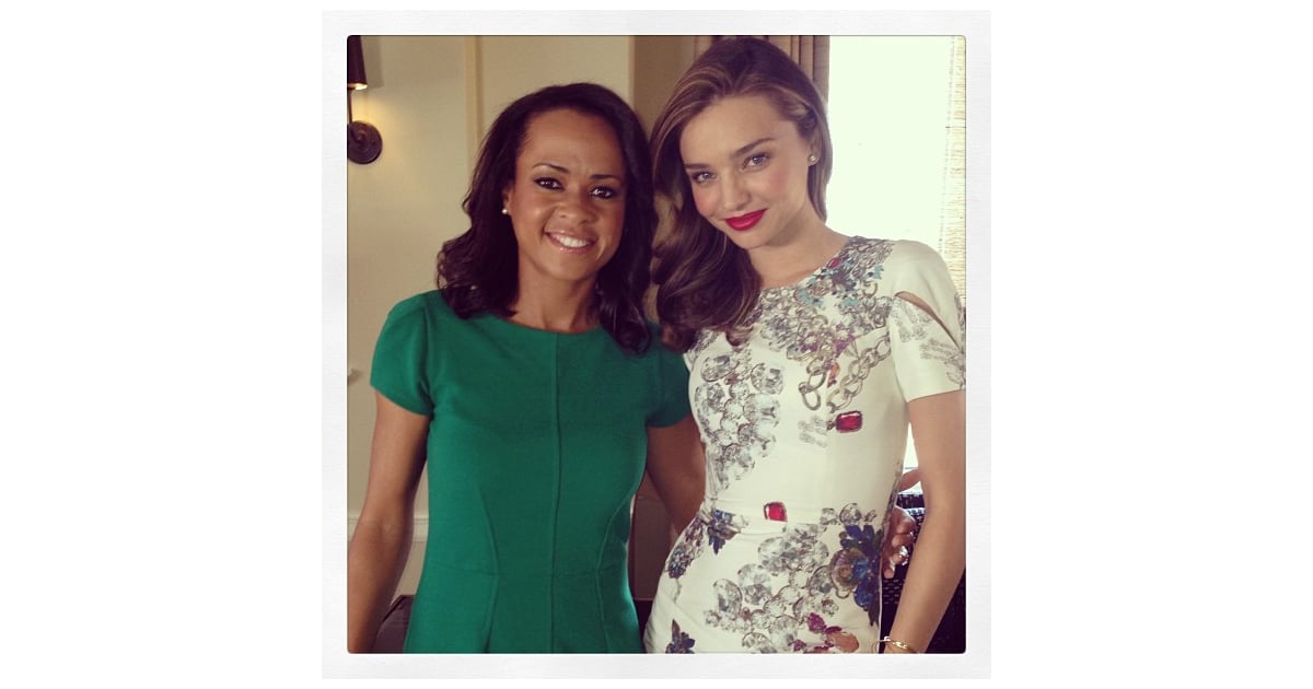 Miranda Kerr Snapped A Photo With Good Morning America S Linsey