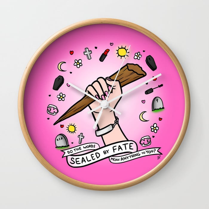 "Sealed by Fate" Wall Clock ($23, originally $31)
