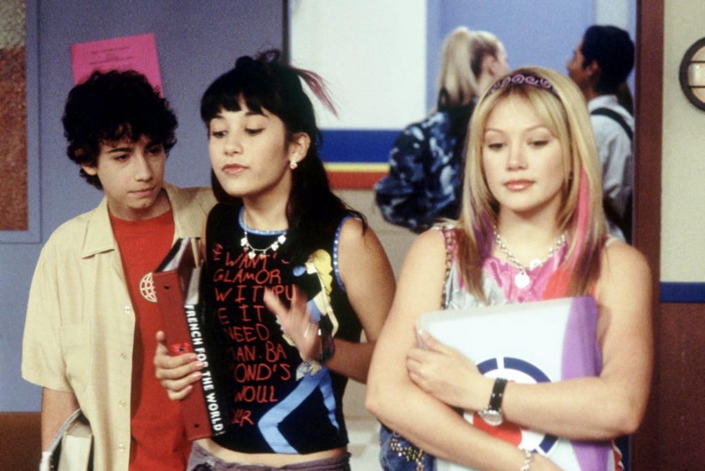 Styling a tie-dye tank top with a chain-link heart necklace — remember those?