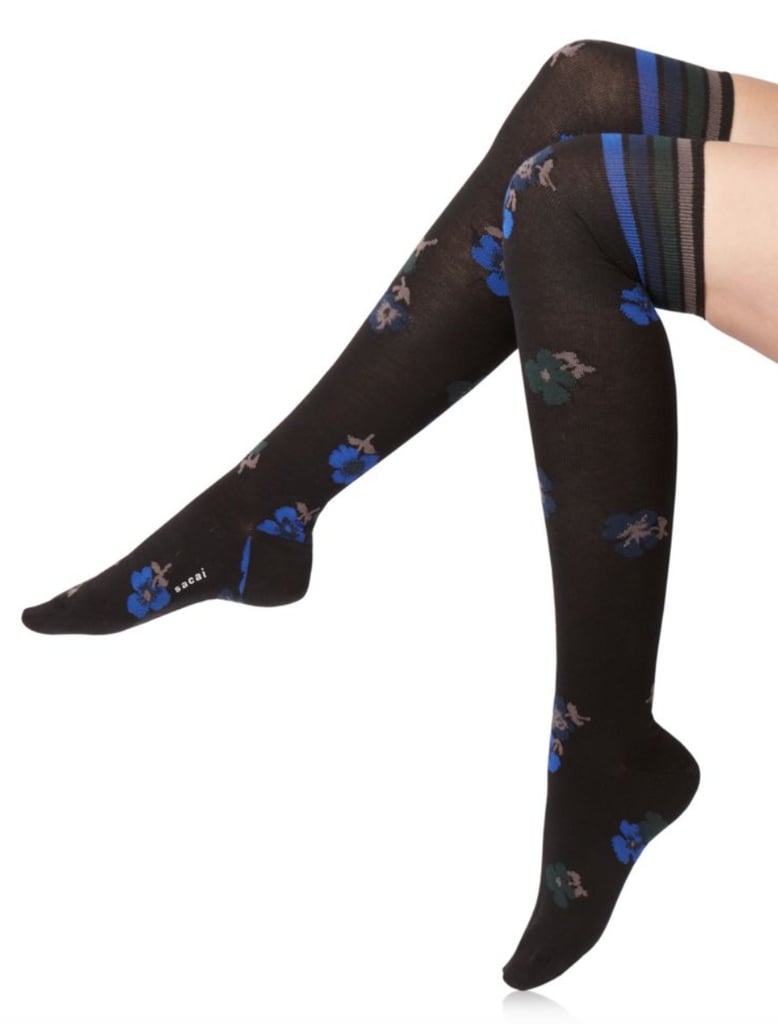 Sacai Floral Knee-High Socks