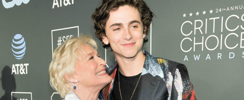 Glenn Close and Timothée Chalamet at 2019 Critics' Choice