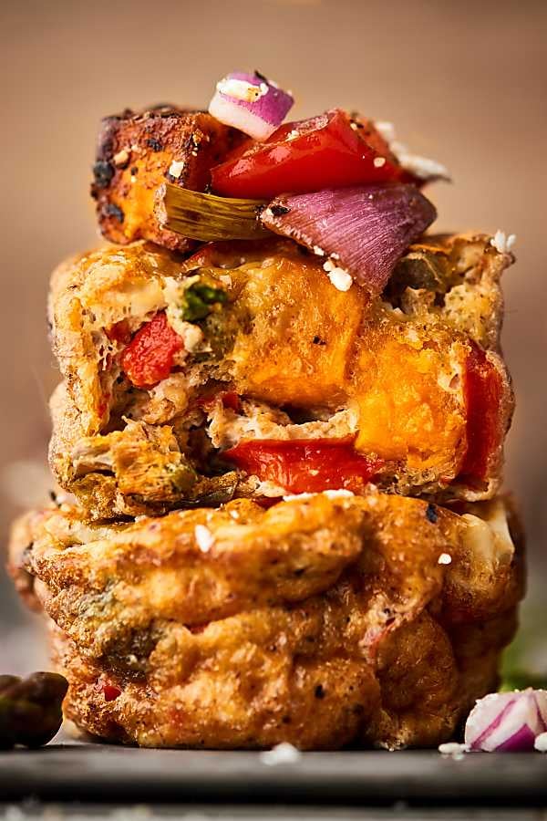 Roasted Vegetable Breakfast Muffins