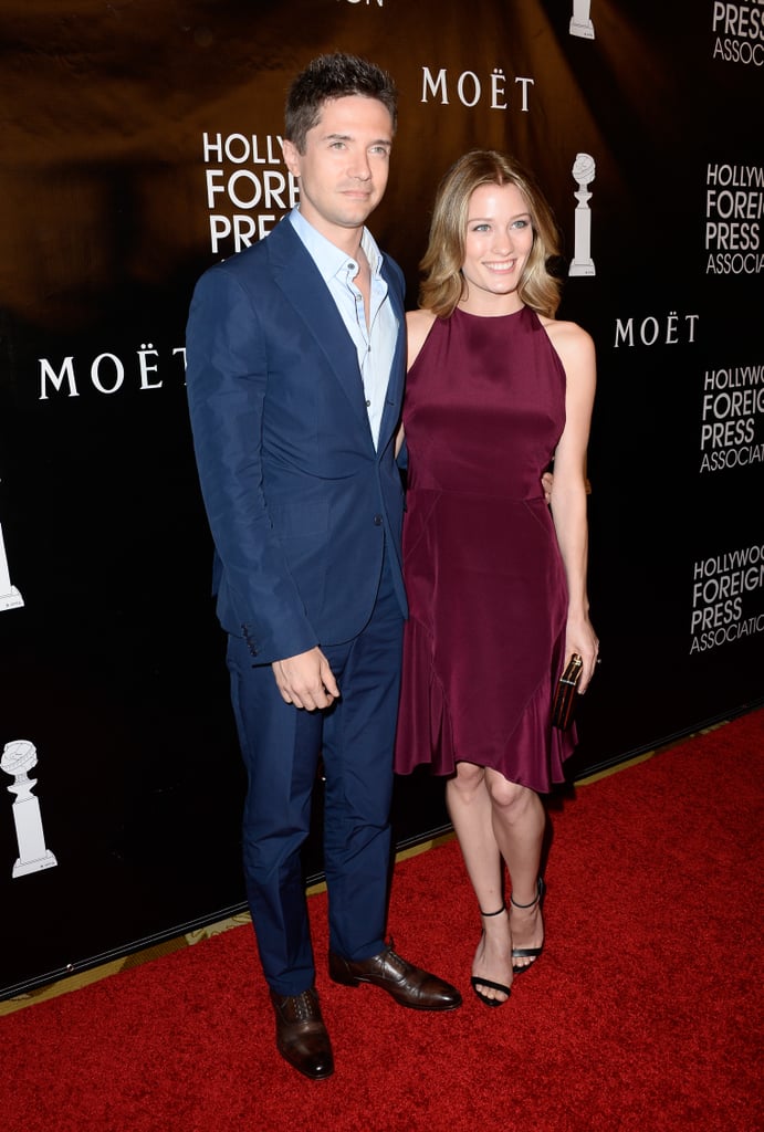 Topher Grace and Ashley Hinshaw on Red Carpet August 2015