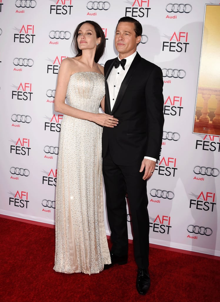 Angelina Jolie in Strapless Atelier Versace Gown