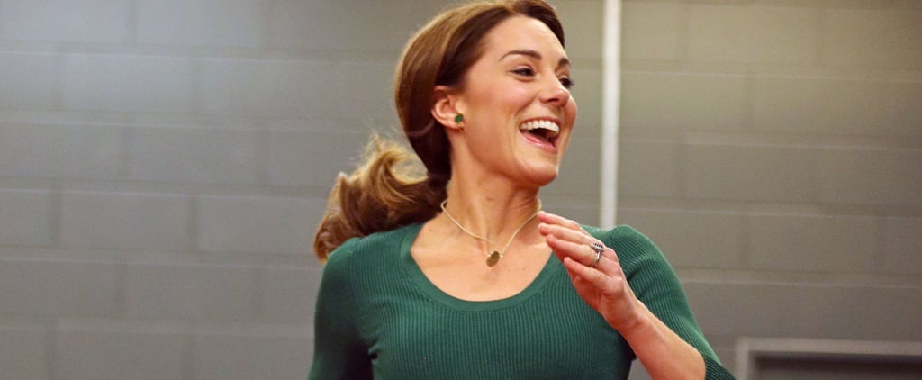 Kate Middleton's Green Striped Sneakers From Marks & Spencer