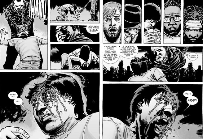 Negan Proceeds To Beat The Living Hell Out Of Glenn Negan Killing Glenn In The Walking Dead 